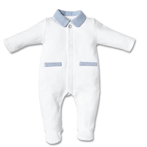 Babypakje teddyhead back white-azzuro