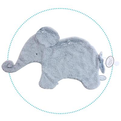 Doudou olifant Oscar blauw lichtblauw