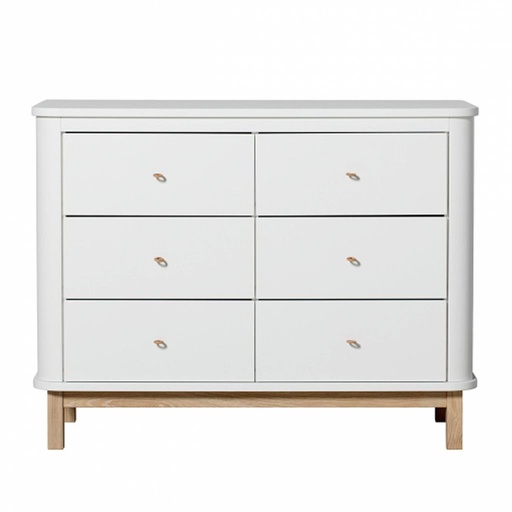 Commode 6 laden (wit/eik) wit