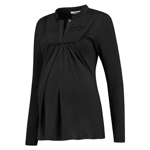 Borstvoedingsshirt tencel black