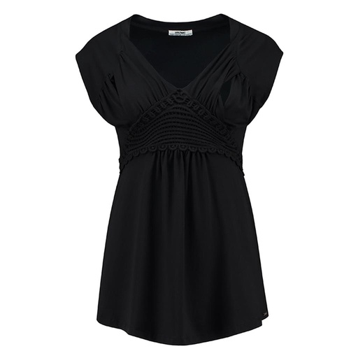 Borstvoedingsshirt tencel black