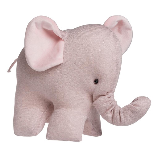 Knuffelolifant sparkle zilver-roze mêlee