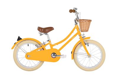 Fiets 16" gingersnap (incl mandje+wieltjes) yellow