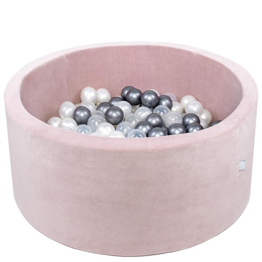 *Ballenbad velvet (rond, incl. 200 ballen) Light Pink