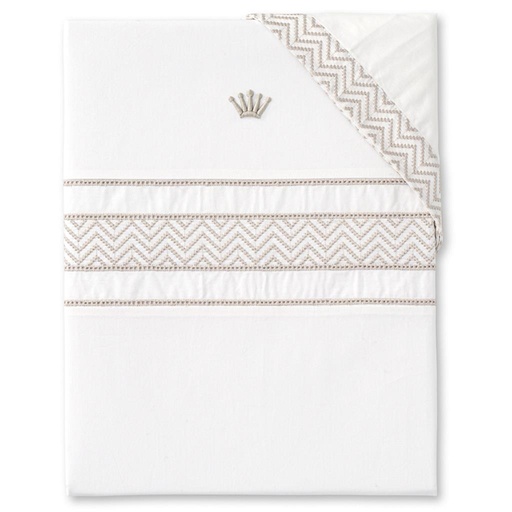 Donsovertrek bed Rosi ethnic white white-beige