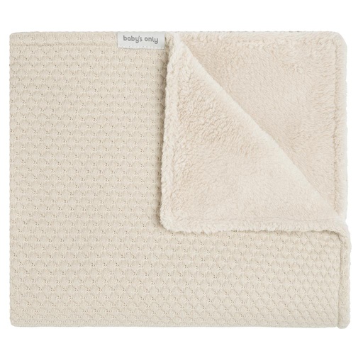 Deken wieg teddy sky warm linen