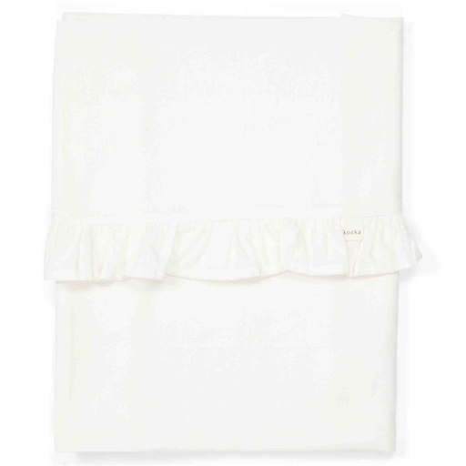 *Laken wieg ruffle warm white