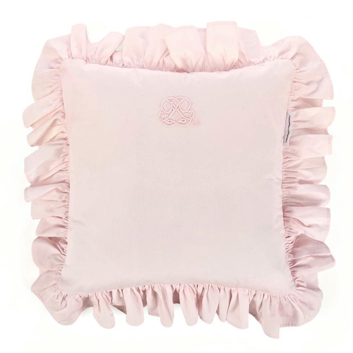 Kussen cotton pink (volant)