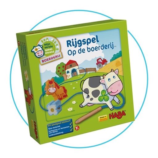 Spel: rijgspel: op de boerderij