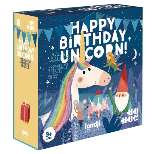 Puzzel happy birthday unicorn