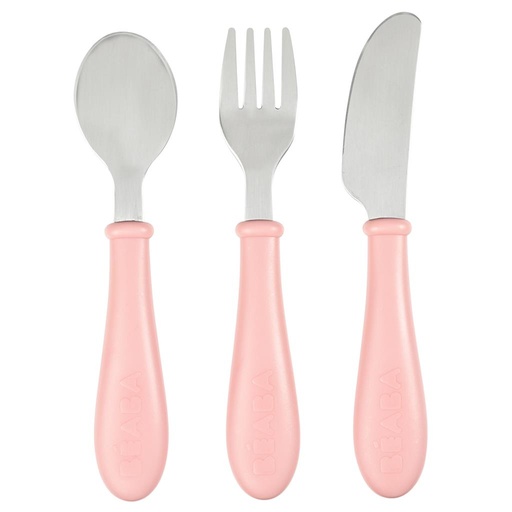 Bestekset (3-delig, inox) pink