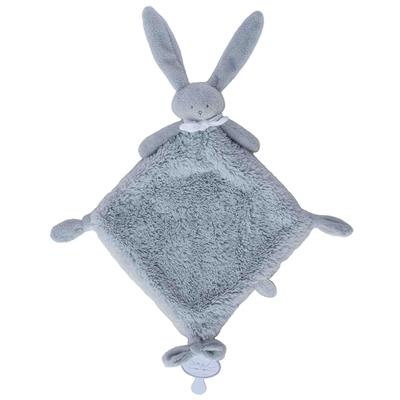 Knuffeldoek (doudou) konijn Ella blauw