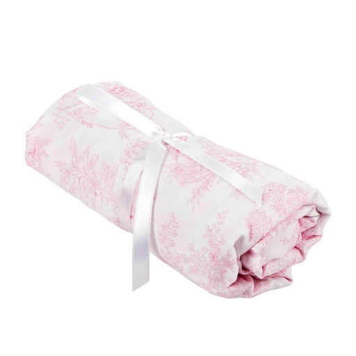 Hoeslaken reiswieg sweet pink (print)