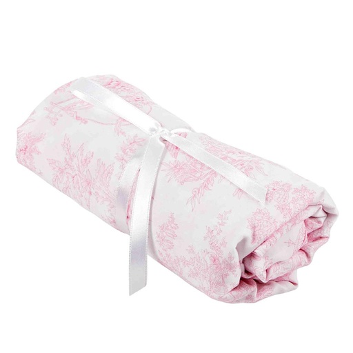 Hoeslaken wieg sweet pink (print)