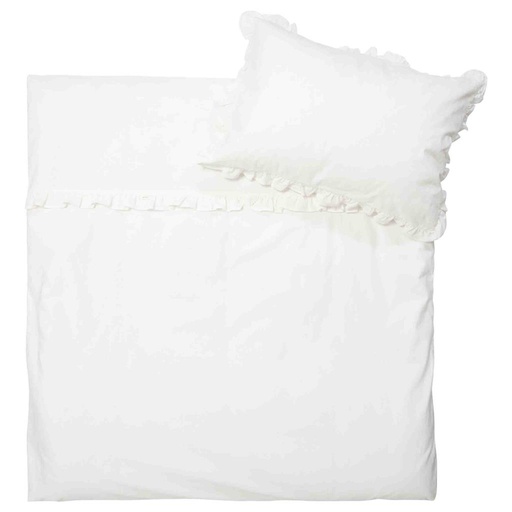 *Donsovertrek ruffle warm white