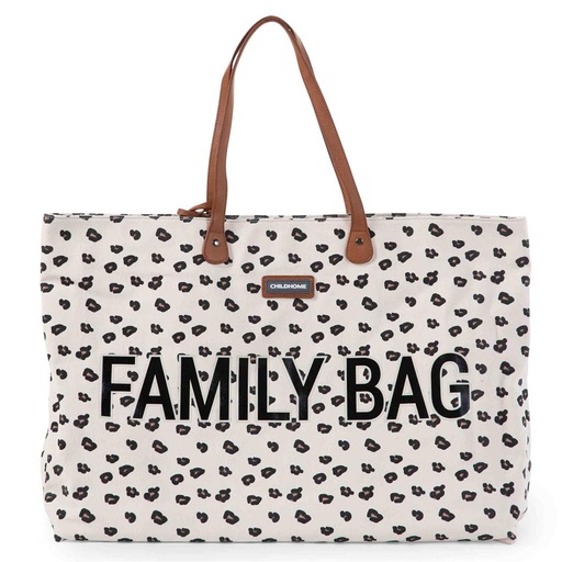 Verzorgingstas family bag canvas leopard