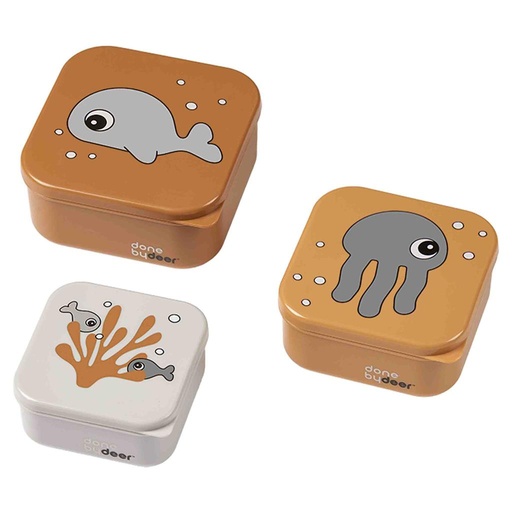 Snack box (3 stuks) sea friends mustard