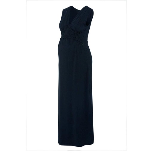 Borstvoedingsjurk maxi tencel navy