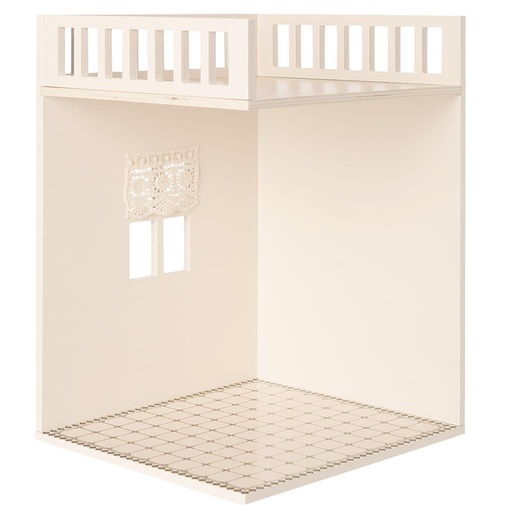 Uitbreiding poppenhuis voor muis (badkamer) beige