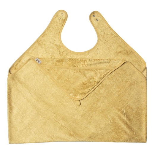 Handdoek cuddle towel honey yellow