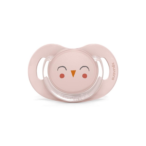 Fopspeen 6-18m (silic.) Bonhomia uil pink