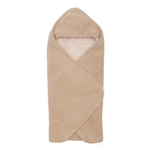 Gebreide omslagdoek Beige