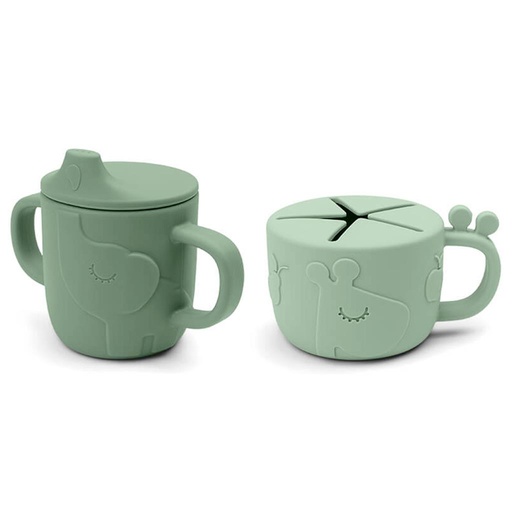 Snack cup & beker deer friends green