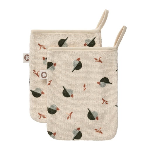 Washandje duck terry print (2-pack)