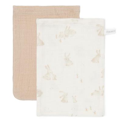 Washandjes set hydrofiel Baby Bunny / Beige