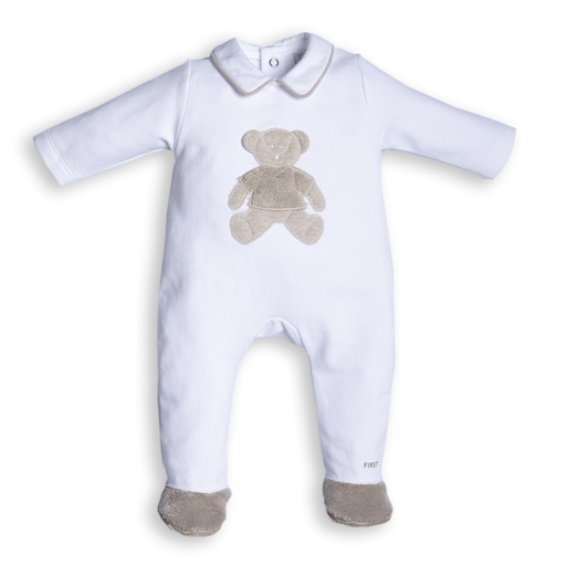 Babypakje teddybeer white-beige