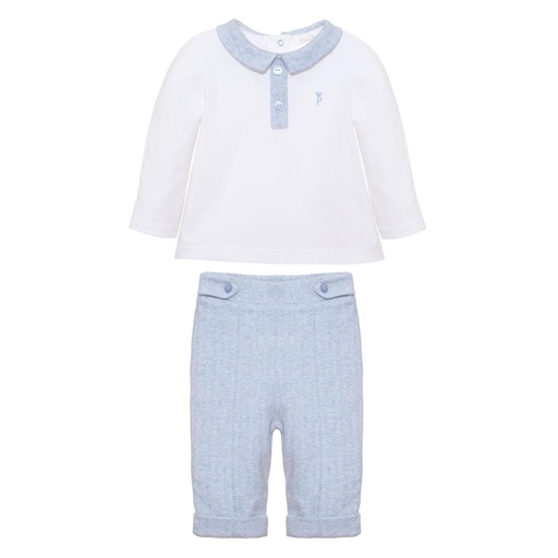 Set t-shirt + broek BLUE HERRINGBONE F24-3