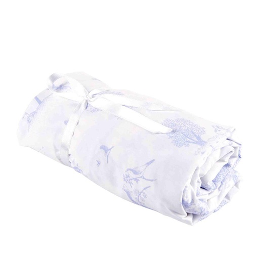 Hoeslaken bed soft blue (print)